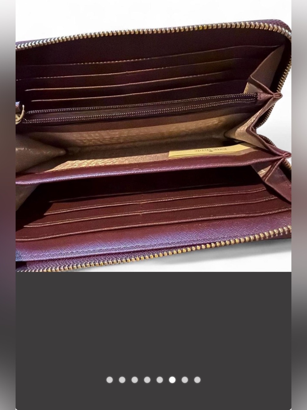 Kate Spade Zip-Around Wallet in Deep Burgundy - Picture 6 of 8